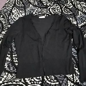 Short black cardigan